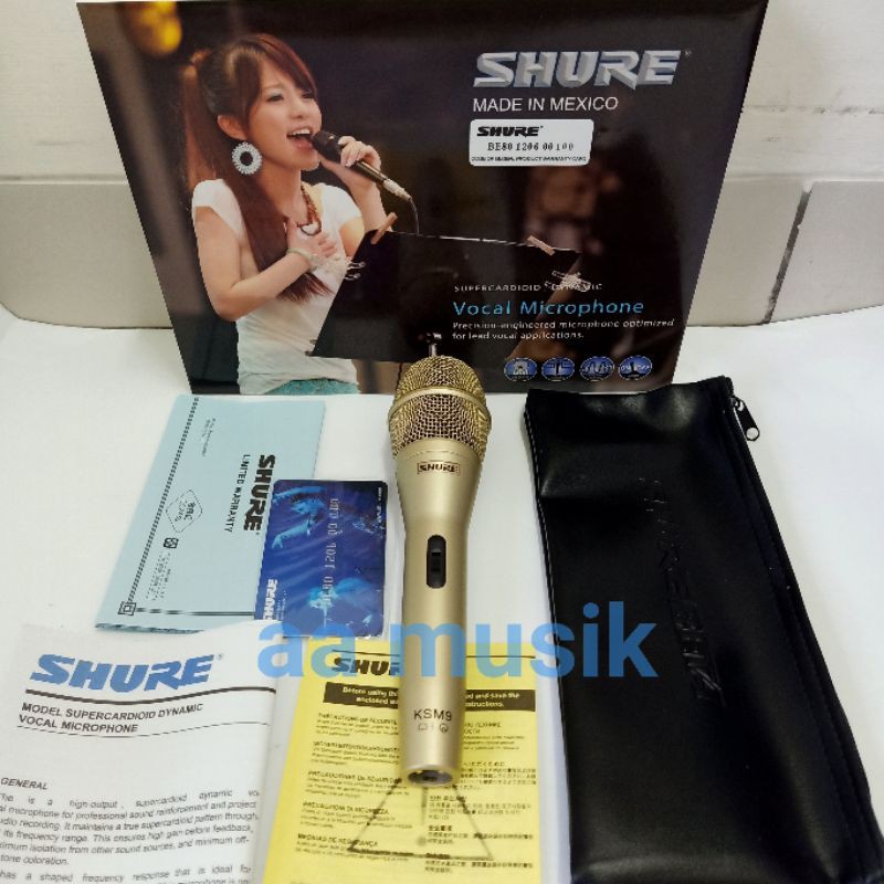 Cáp Mic Shure Ksm9 Gold Plus Swite On Off Ksm 9