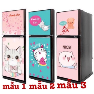 Decal dán tủ lạnh các con vật cute