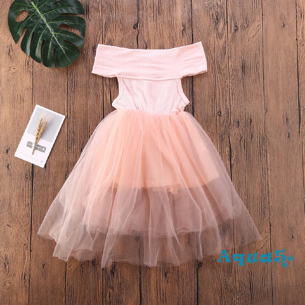 Đầm Xoè Tulle Sát Nách Cho Bé Gái