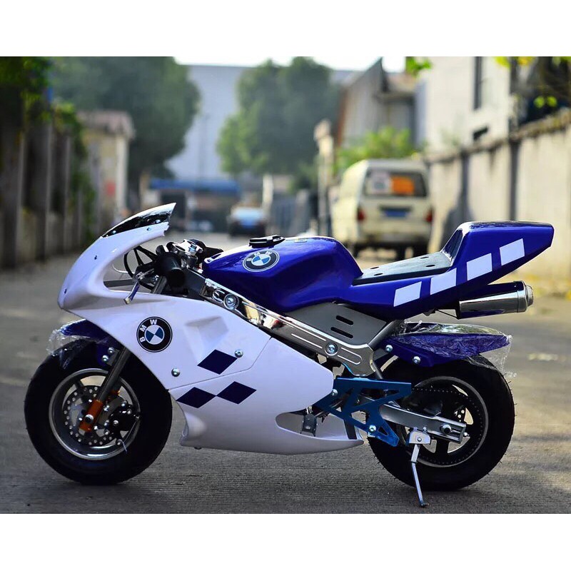 Xe moto mini, động cơ 2 thì chạy xăng pha nhớt 50cc/Ahìu shop