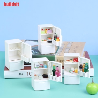 Tủ lạnh đồ chơi mini trang trí nhà búp bê