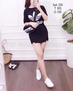 SÉT THUN ÁO QUẦN GIẢ VÁY