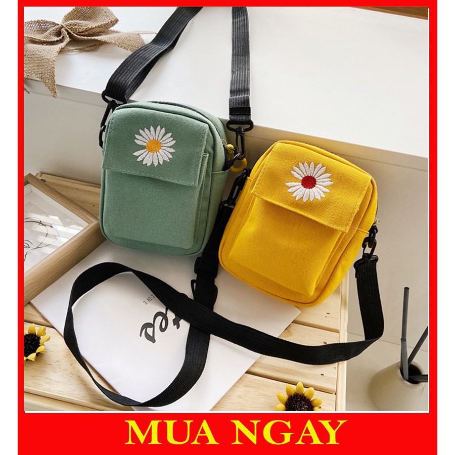 Túi tote, túi vải đựng điện thoại hoa cúc siêu hot TX38