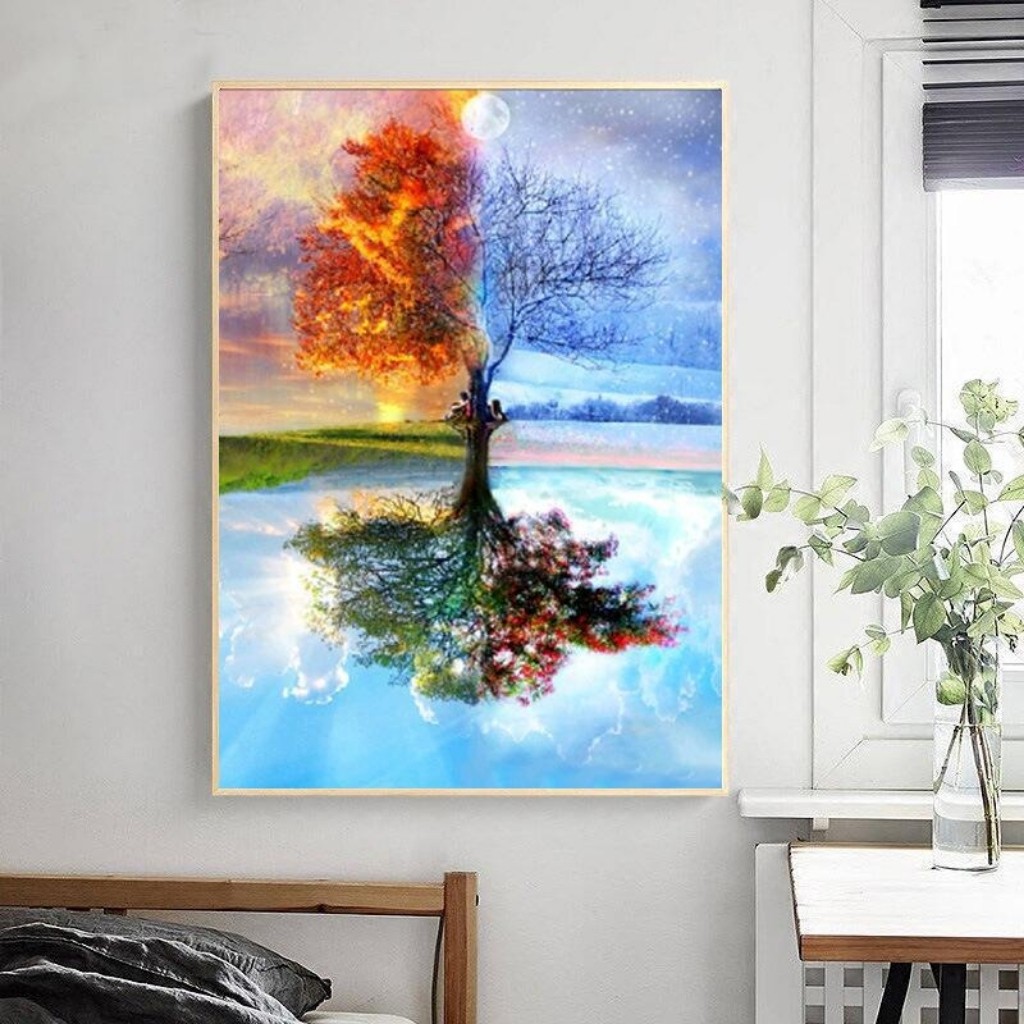 Tranh đính đá 5D tự làm nhiều mẫu có sẵn (đủ dụng cụ đi kèm) | BigBuy360 - bigbuy360.vn