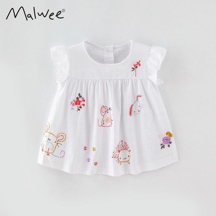 Áo thun bé gái Malwee, áo trẻ em cotton  10-28kg