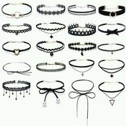 Bộ 12 chiếc vòng cổ choker đa phong cách