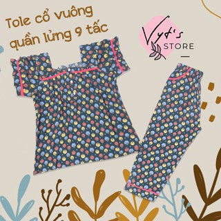 Đồ bộ nữ tole lanh cổ vuông_02