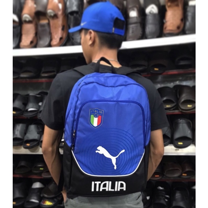 Ba Lô Thể Thao Puma Sport Logo ITALY Màu Xanh - Balo Nam Nữ Đi Học Có Ngăn Đựng Laptop Làm Việc Và Du Lịch - MR BEAN