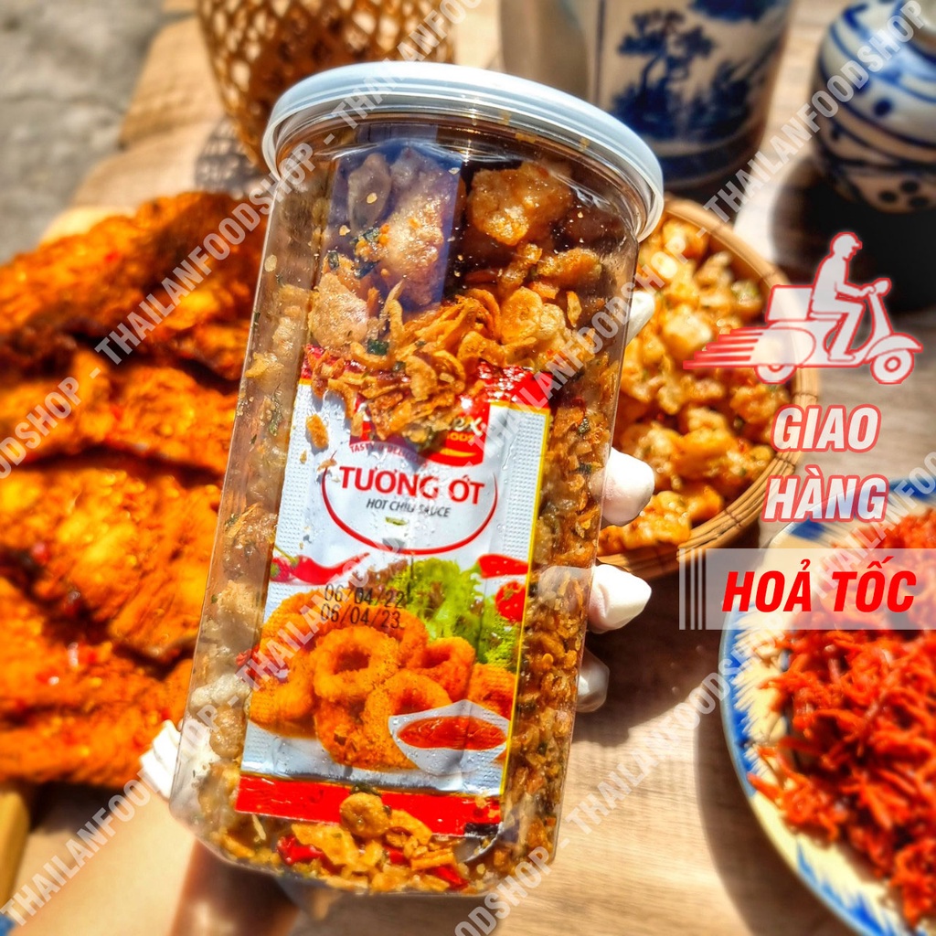 Tóp Mỡ Liền Da Sốt Mắm Hành Túi 1kg