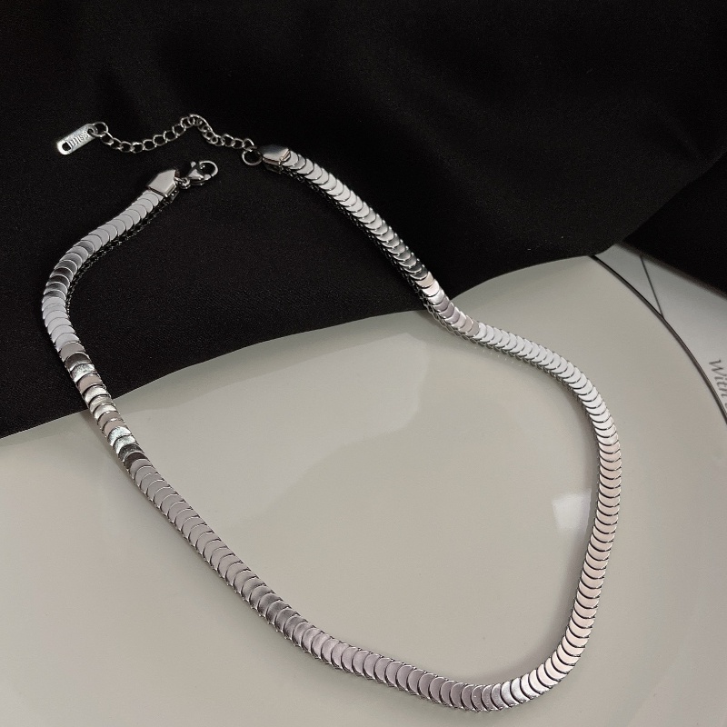 Dây Chuyền Thép Titan Dày Mặt Xếp Chồng Thời Trang Dễ Phối Đồ
