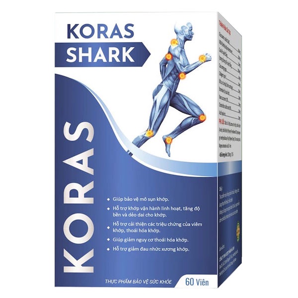Koras Shark - Hỗ trợ cải thiện các triệu chứng viêm khớp thoái hóa khớp (60 viên)