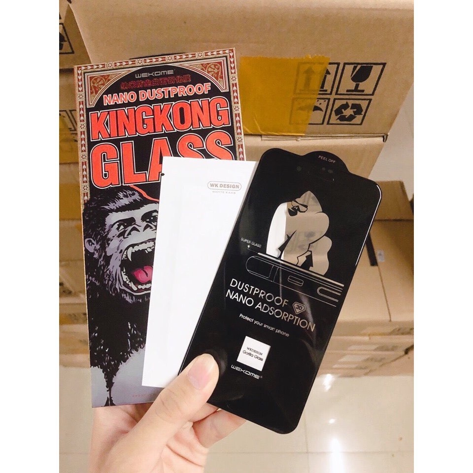 Kính Cường lực KingKong Nano WK Design WTP-029 dành cho 7/8 Plus/X/XsMax/11/12/13/14/15/Pro/Plus/Promax - phukienbaobao