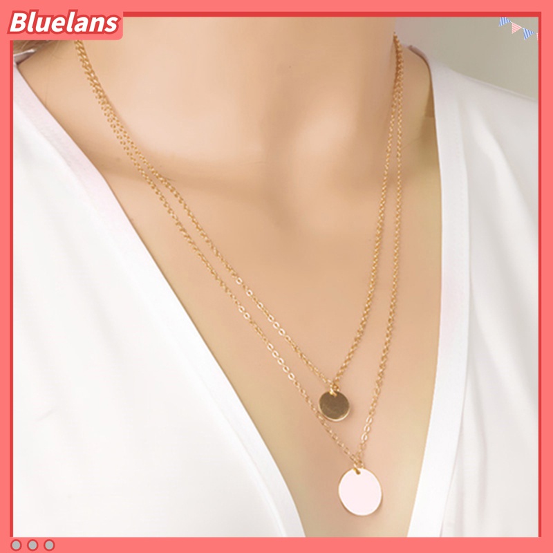 Dây chuyền 2 sợi mạ vàng hình tròn xinh xắn