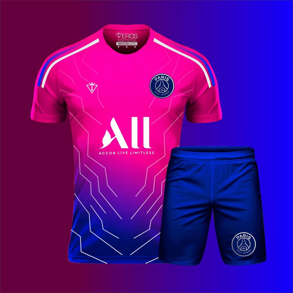 Áo đá bóng, đồ đá banh, quần áo bóng đá, áo PSG, áo CLB Paris - Chất thun lạnh cao cấp, bền