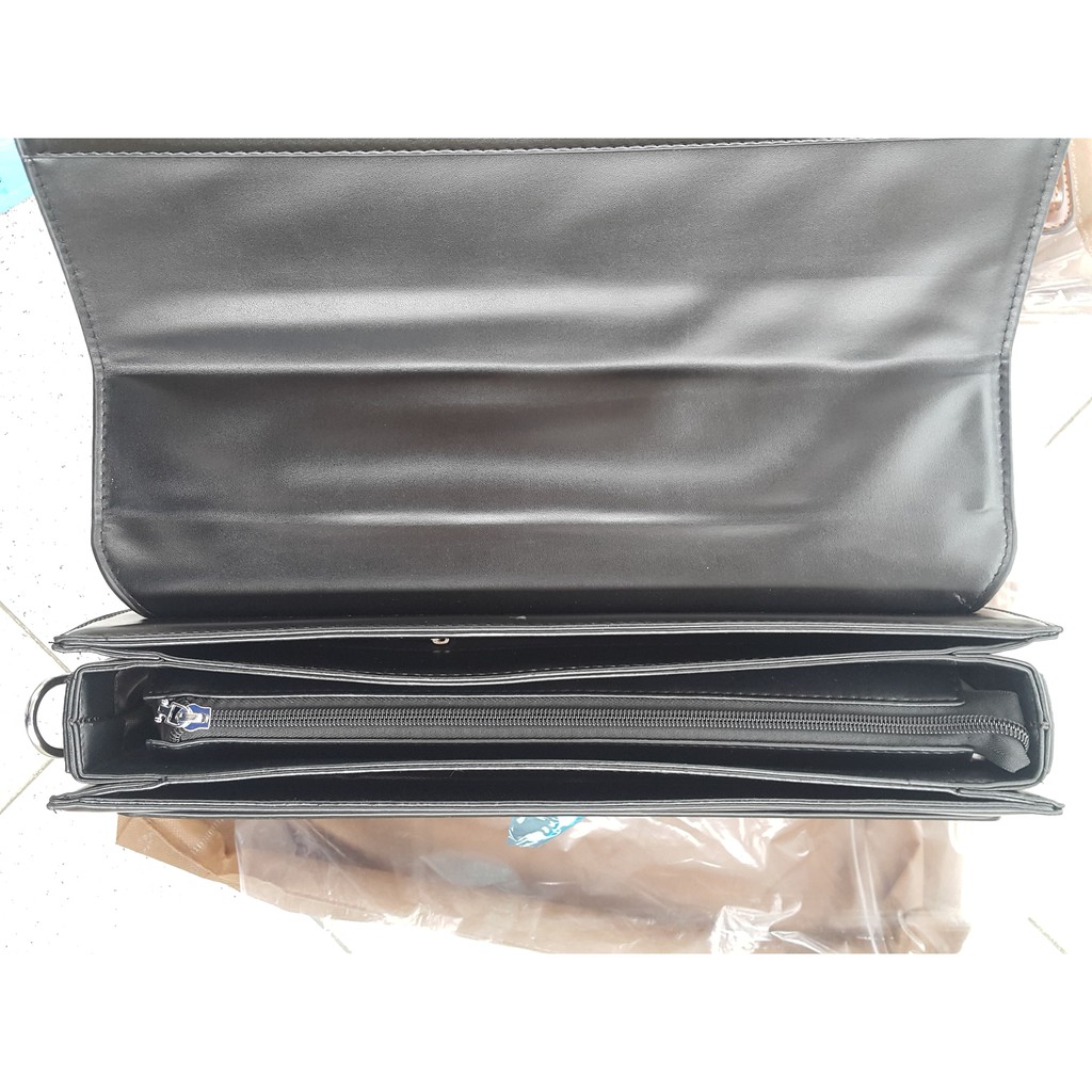 Cặp văn phòng khóa số công sở màu đen D1 39x29x10cm đựng laptop magic