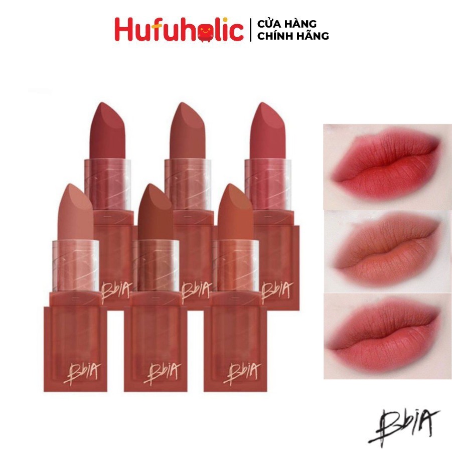 Son thỏi lì BBIA mềm môi mỏng nhẹ lâu trôi Last Power Lipstick màu cam đất đỏ đất 3.5g BBIA03