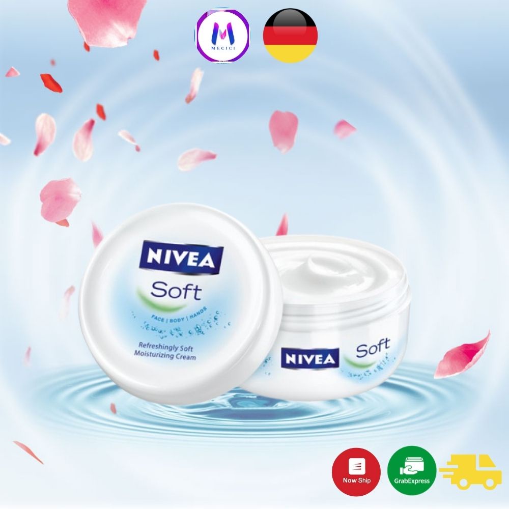 Kem dưỡng trắng da, dưỡng ẩm Nivea soft 200ml Hàng Đức - Shop Mecici