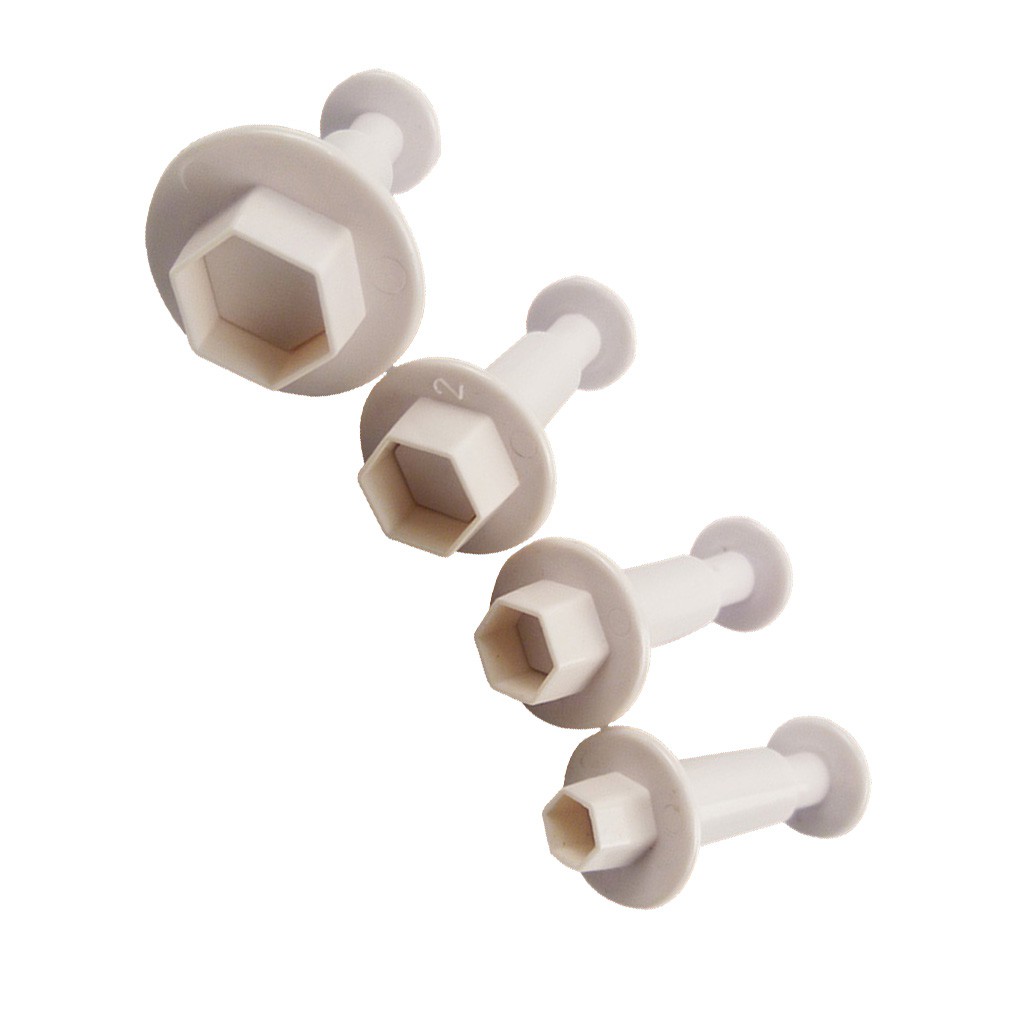 Set 4 Khuôn Nhựa Làm Bánh Hình Lục Giác