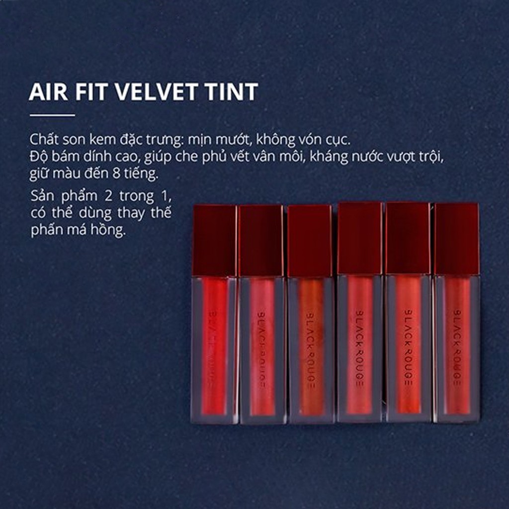 Son Kem Lì Black Rouge Air Fit Velvet 4.5g Chính hãng Hàn Quốc