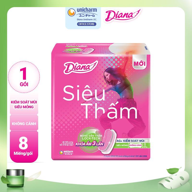 Lốc 6 Gói BVS Diana siêu mỏng không cánh