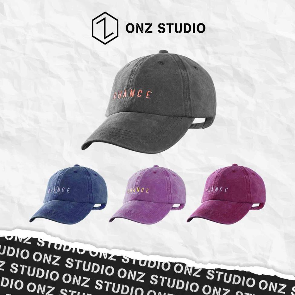 Nón kết ONZ Studio trơn thêu chữ Chance - Mũ lưỡi trai nam nữ chất cotton nhiều màu style Hàn Quốc cực chất MLT02 Đẹp