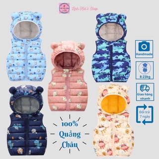 Áo phao gile có mũ Quảng Châu cao cấp cho bé 8-23kg