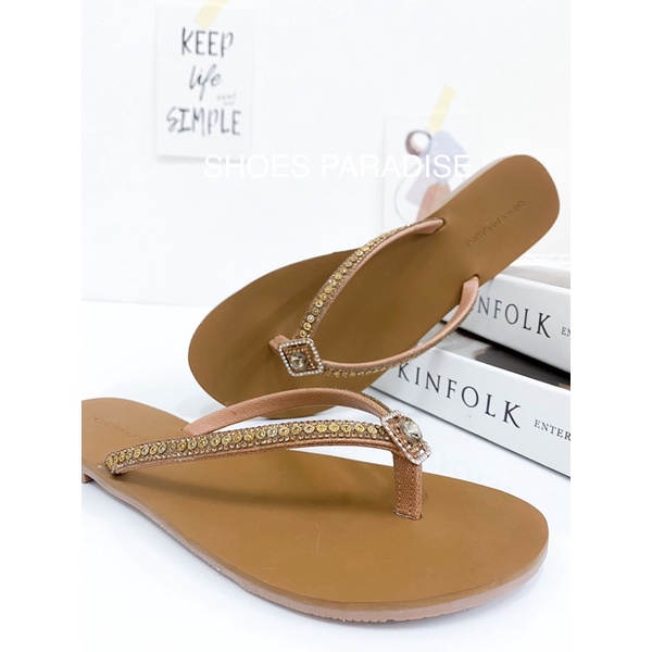 Dép nữ xỏ ngón đẹp thời trang kiểu cute đế bệt SHOES PARADISE DX02