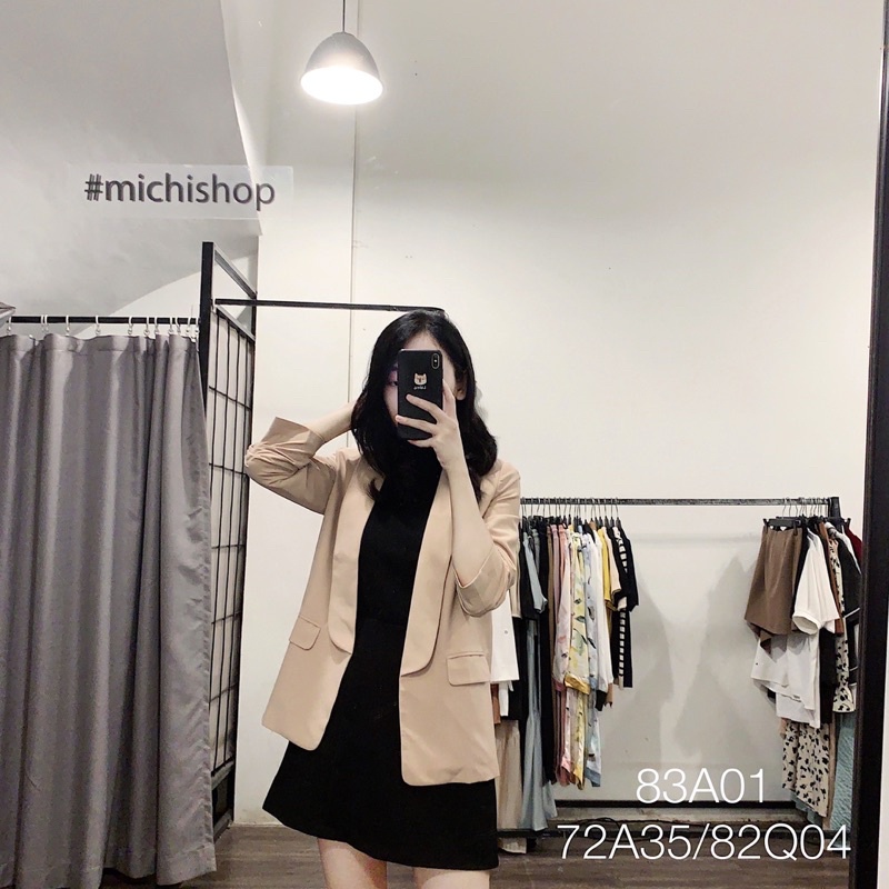 Áo vest tay lửng màu đen-be-nâu tối-hồng 83A01 (KÈM CLIP)
