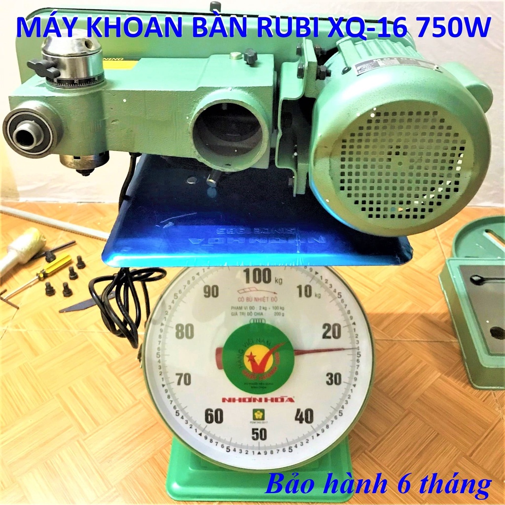 Máy Khoan Bàn RUBI XQ-16  - Cao 1m - Máy Khỏe, Chạy Êm - Khung Bệ Chắc Chắn - Bảo Hành Toàn Quốc 12 Tháng