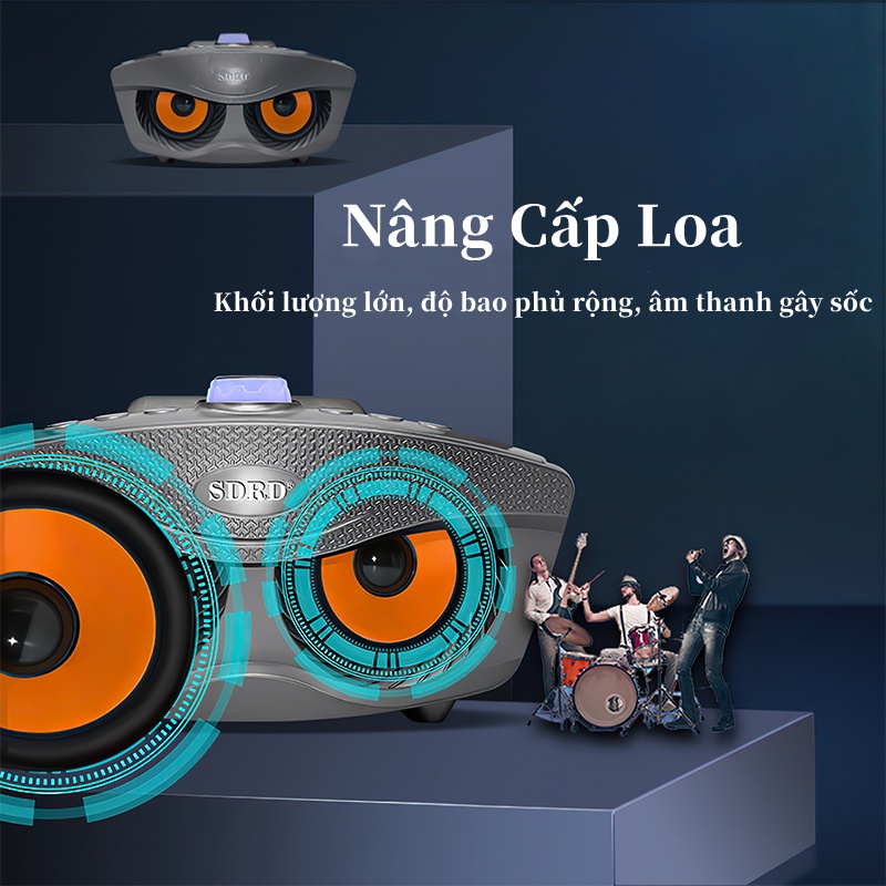 Loa Bluetooth Loa kèm micro hát karaoke Bluetooth SD306plus Không dây hết với điện thoại, máy tính bảng, Smart TV v.v...