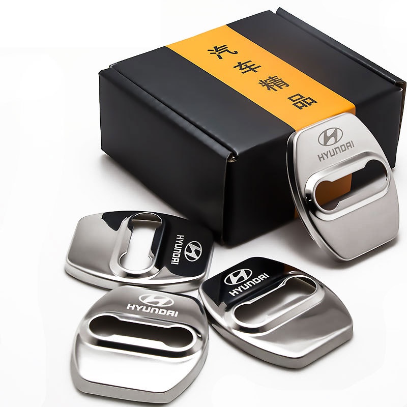 Ốp Bảo Vệ Ổ Khóa Cửa Xe Ô Tô Hyundai ix25 Bằng Thép Không Gỉ