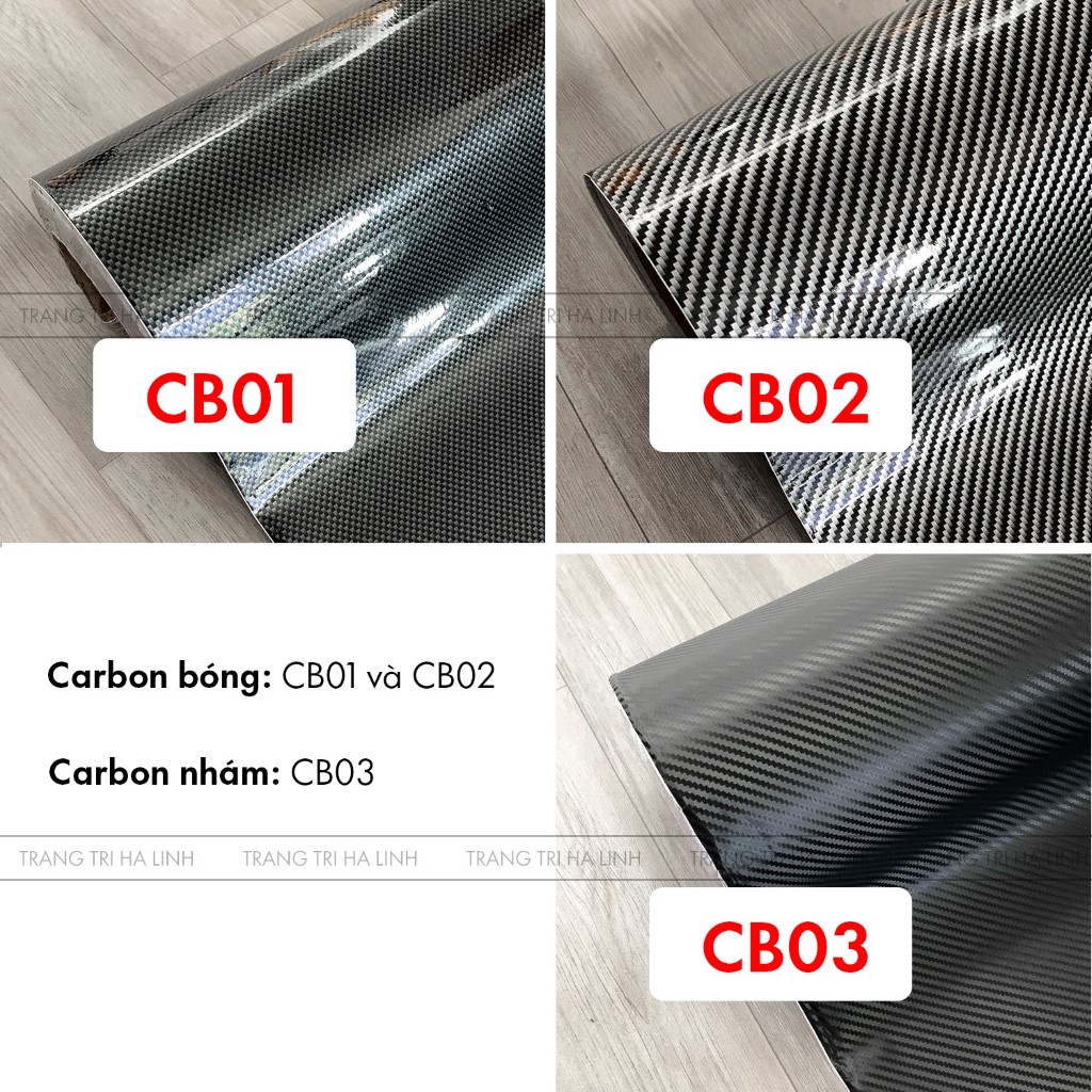 Decal carbon dán xe , decan cacbon vân bóng nhám sẵn keo khổ 0.6mx0.3m và 1.2mx0.3m