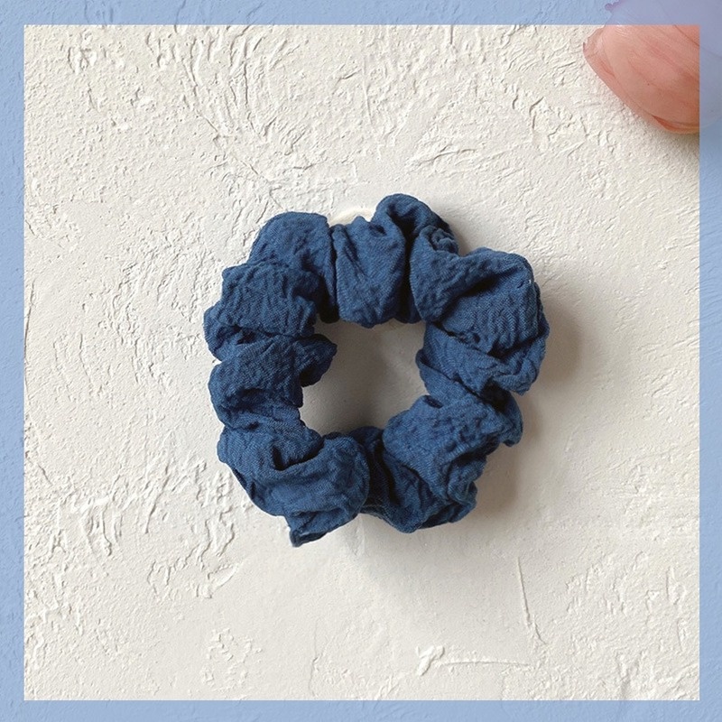 Dây Cột Tóc Màu Xanh Dương Thời Trang Mùa Hè Phong Cách Hàn Quốc Xinh Xắn Cho Nữ