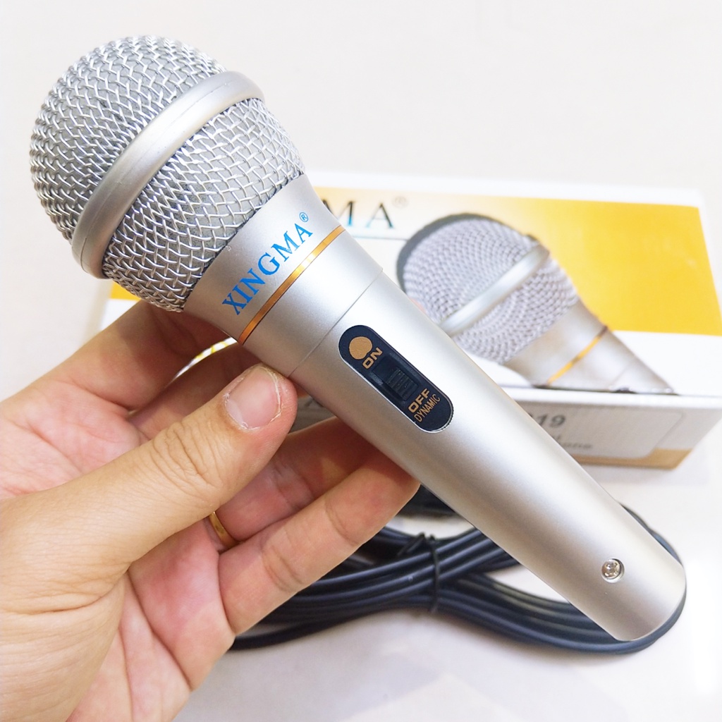 Micro Karaoke XINGMA AK-319 cao cấp thế hệ mới chống hú, chống rè,  lọc âm cực tốt, dây dài 3m. Bảo hành uy tín