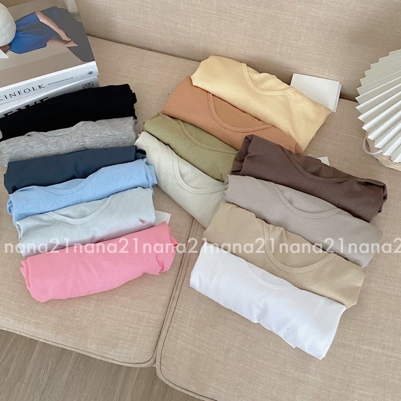 Áo pull trơn mỏng cổ tim chất mát mềm(bảng 14 màu mới)