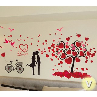 Decal dán tường Đôi uyên ương