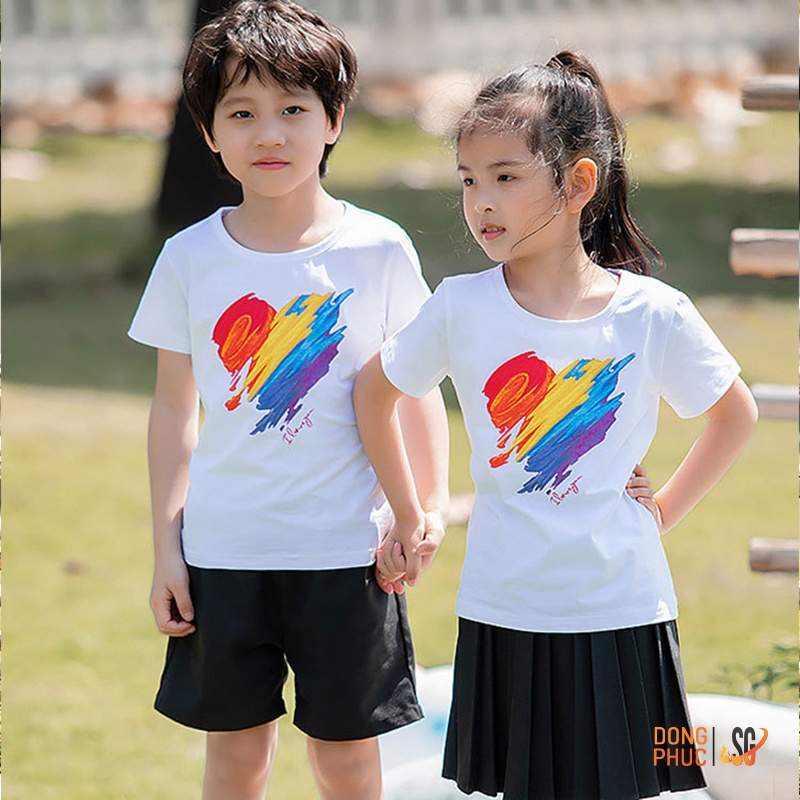 Áo gia đình SG dễ thương đồ đôi mẹ và bé đồng phục gia đình 3 4 5 người thun cotton mềm mịn GD505 | SG