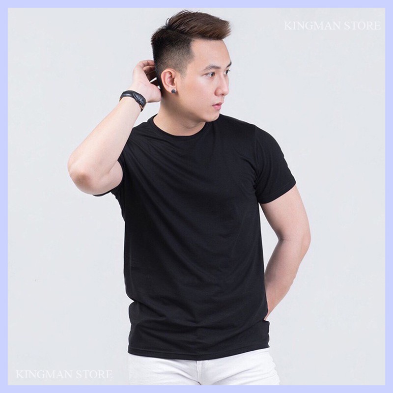 Áo Thun Nam Cổ Tròn Chất Liệu Cotton Cao Cấp, Áo Phông Nam Nhiều Màu Co Dãn Thoáng Mát Không Nhăn Không Xù