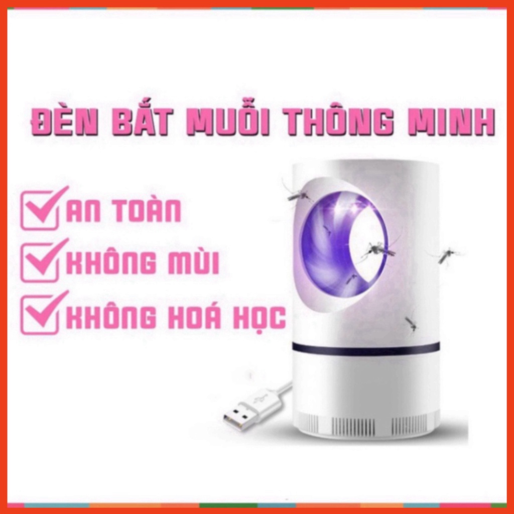 Đèn bắt muỗi hình trụ cổng Usb - Máy bắt muỗi ruồi thông minh diệt côn trùng bảo vệ sức khỏe gia đình