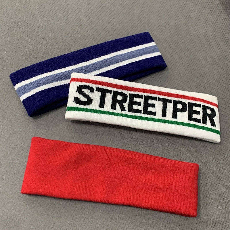 Băng đô dệt kim in chữ phong cách hip hop thời trang Hàn Quốc cho nam và nữ