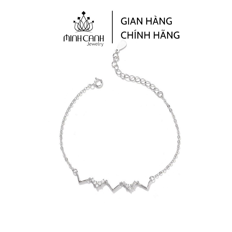 Lắc Tay Bạc Nhip Tim Đính Đá - Minh Canh Jewelry