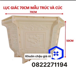 Khuôn đúc chậu cảnh lục giác 70cm