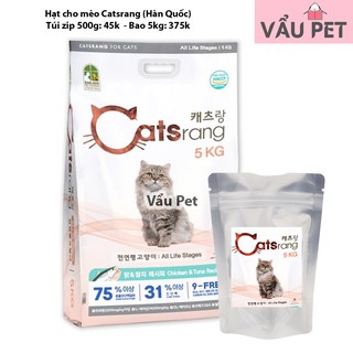 Thức Ăn Hạt Khô Cho Mèo Catsrang - Hàn Quốc - Túi Zip 500g