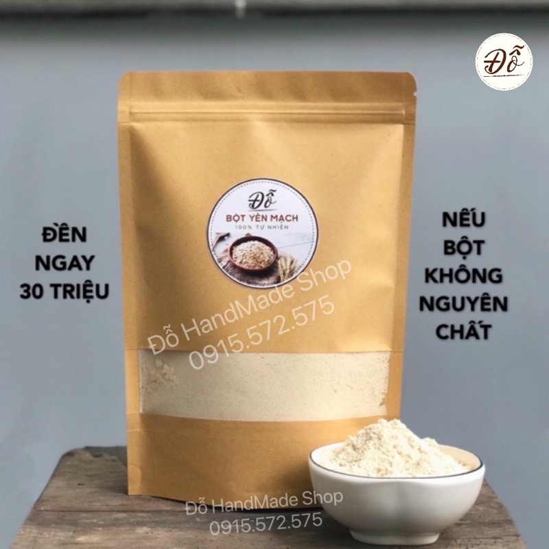 100G; 250G Bột Yến Mạch nguyên chất 100% handmade, dưỡng trắng da, giảm mụn, dưỡng ẩm, giảm mụn đầu đen..