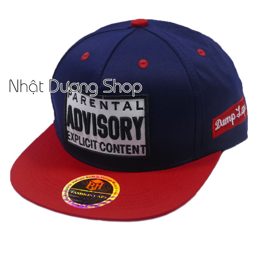 Nón Snapback Parental Advisory thêu nổi độc đáo, kiểu nón Hiphop độc đáo và nổi bật dành cho nam nữ
