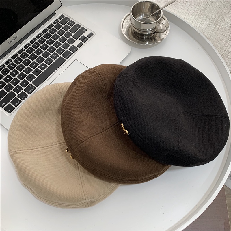 Mũ nồi nữ hàn quốc beret thời trang NANA nón len nữ trùm đầu mùa đông cá tính trẻ trẻ trung