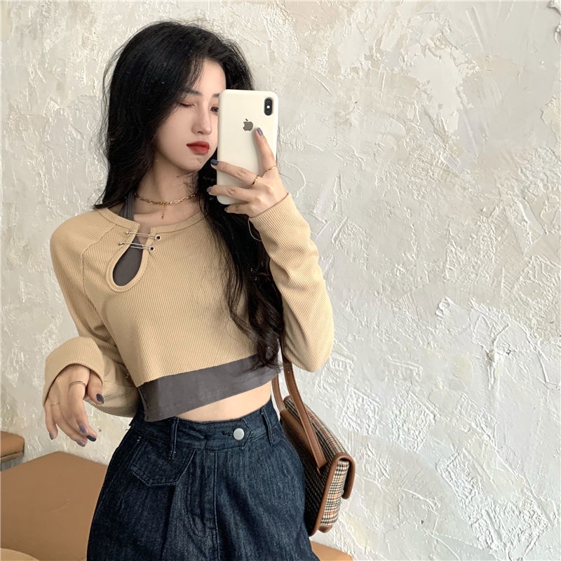 Bộ đồ COZOKC gồm áo thun và áo hai dây không tay phong cách Hàn Quốc thời trang