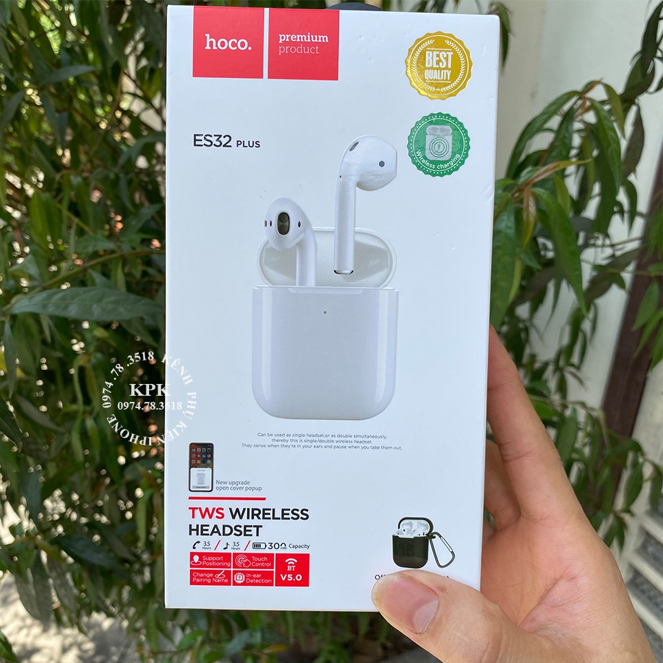 Tai Nghe Bluetooth ES32 HOCO hàng chính hãng Original TWS Hỗ Trợ Sạc Không Dây