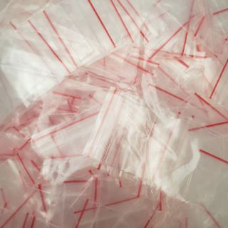 100g Túi zip (zipper) chỉ đỏ các size.