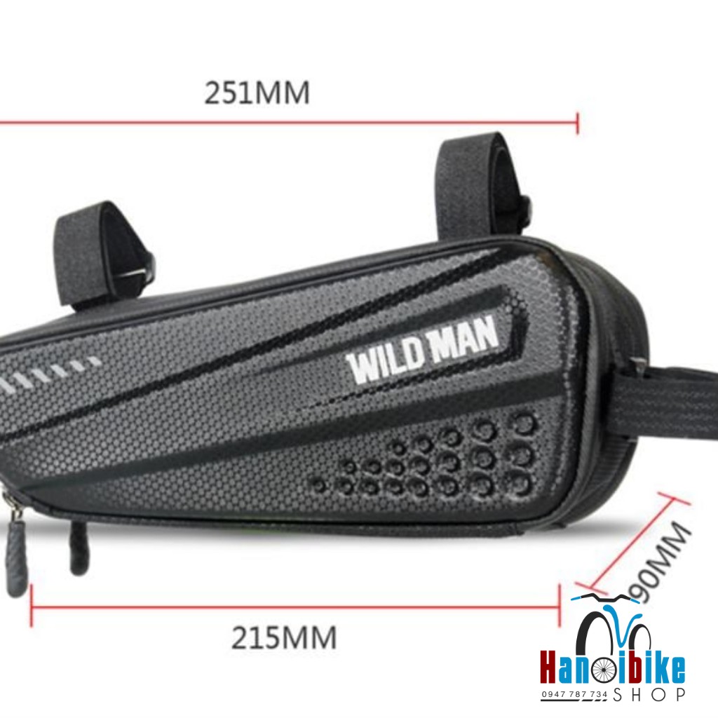Túi khung dưới xe đạp Wildman 2 khóa dọc